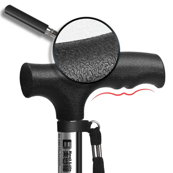 H34e4b07651914b2aad87c11842051f551.webp S12FC15 Aluminum Walking Stick – Non-Slip Elderly Cane