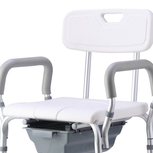 Hbb93389615f1439a80ca004160664b87J.jpg 2-in-1 Shower & Commode Chair with Arms and Backrest