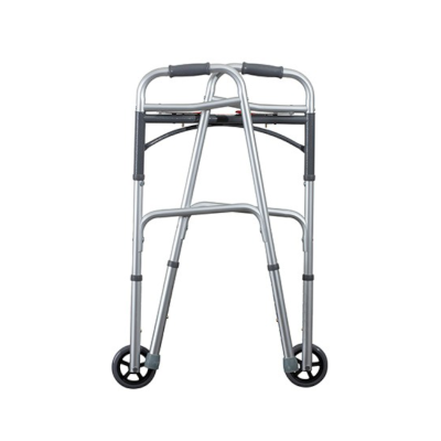 Hc92627fd6fb64beba808790815e5c429V.png WA226 Dual Button Walking Frame Aluminum Folding Walker & Rollator