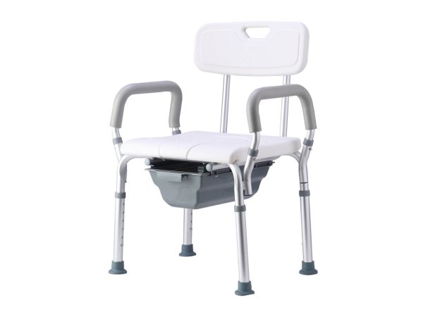 Hf6667c0fe094403383c62014d2ca25b6W.jpg 2-in-1 Shower & Commode Chair with Arms and Backrest